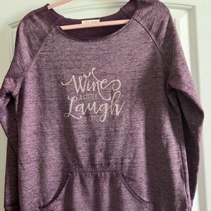 Purple Graphic Sweatshirt